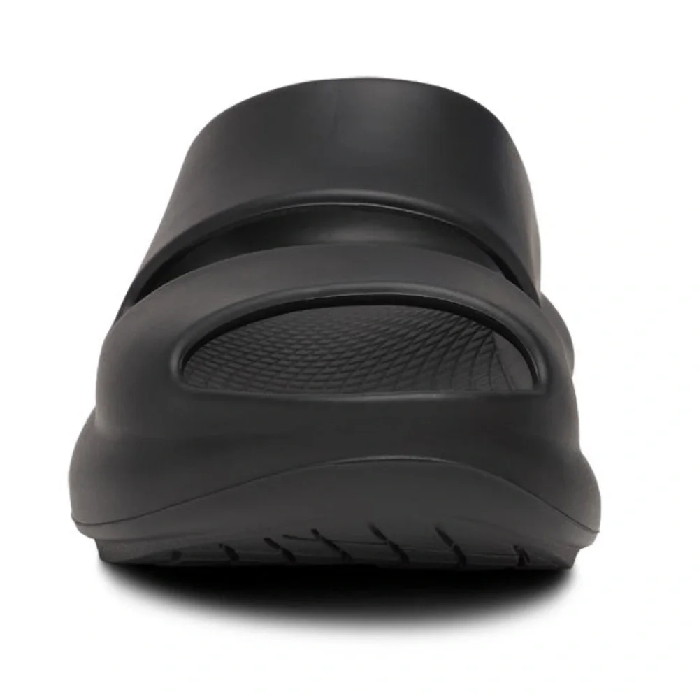 OOFOS • Ooyeah Black Slide Sandals - Picture 5 of 10